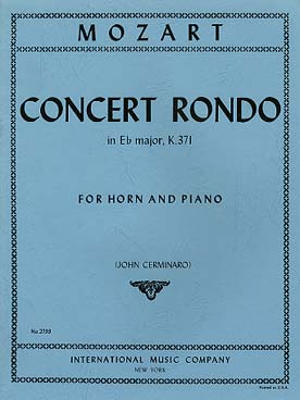 Illustration de Concerto-rondo K 371 en mi b M (tr. Cerminaro)