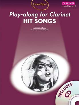 Illustration de GUEST SPOT : arrangements de thèmes célèbres avec CD play-along - Hit songs