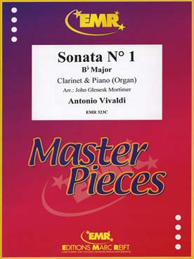 Illustration de Sonata N° 1 en si b M pour clarinette et piano ou orgue (tr. Mortimer)