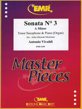 Illustration de Sonate N° 3 en la m pour saxophone ténor et piano ou orgue (tr. Mortimer)