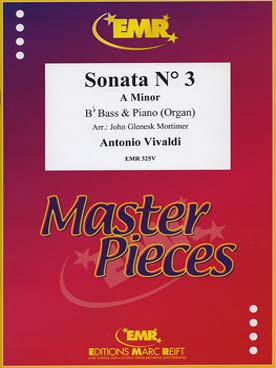 Illustration de Sonate N° 3 en la m pour basse si bémol et piano ou orgue (tr. Mortimer)