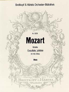 Illustration de Exsultate, jubilate K 165 - alto