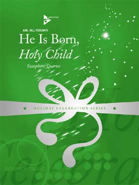 Illustration de He is born, Holy child (tr. Perconti) (SATB)