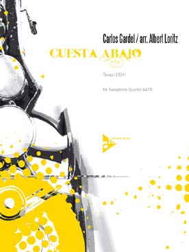 Illustration de Cuesta abajo, tr. Loritz pour quatuor de saxophones AATB