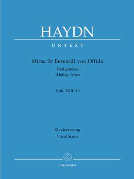 Illustration de Missa St. Bernardi von Offida Hob.XXII: 10 "Heilig Mess", réd. piano