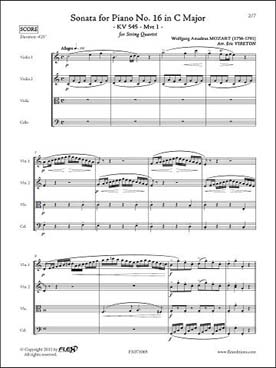 Illustration de Sonate pour piano N° 16 en do Maj KV 545 (1er mouvement) (tr. Vireton)