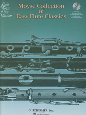 Illustration de MOYSE COLLECTION OF (avec CD play-along) - Easy flute classic : Bach, Brahms, Chopin, Czerny, Debussy, Grieg...