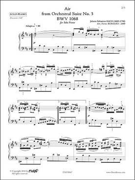 Illustration bach js air de la suite n° 3 bwv 1068