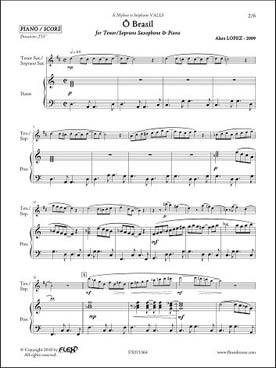 Illustration de O Brazil pour saxophone ténor ou soprano