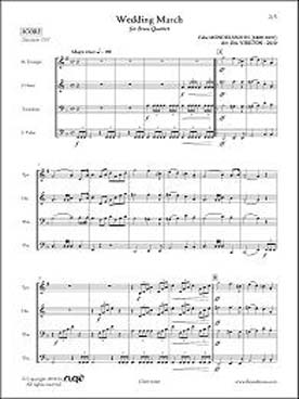 Illustration de Marche nuptiale pour trompette, cor, tuba et trombone
