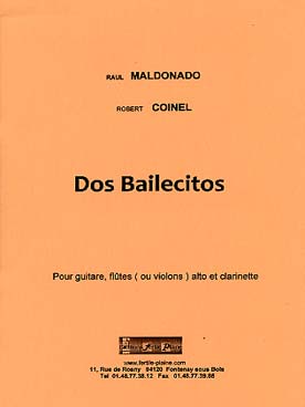 Illustration de Dos bailecitos pour 2 flûtes, clarinette et guitare
