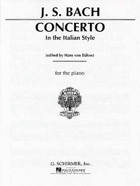 Illustration de Concerto italien BWV 971 - éd. Schirmer