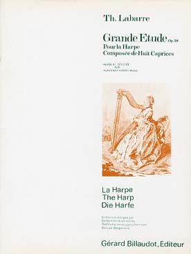 Illustration de Grande étude op. 30 pour grande harpe composée de 8 caprices (tr. Hasselmans)