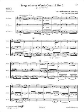 Illustration de Romances sans paroles op. 19/2 (Lieder ohne worte)