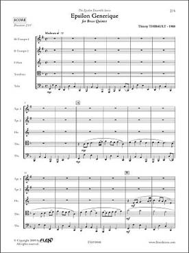 Illustration de Épsilon générique pour 2 trompettes, cor trombone et tuba