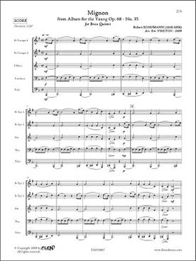 Illustration de Mignon pour 2 trompettes, cor, trombone et tuba (tr. Vireton)