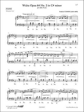 Illustration chopin valse op. 64/2 en do # min