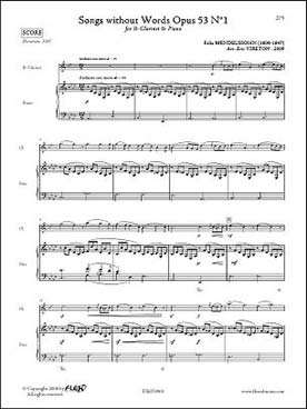 Illustration de Romances sans paroles op. 53/1 (Lieder ohne worte)