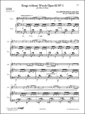 Illustration de Romances sans paroles op. 62/1 (Lieder ohne worte)