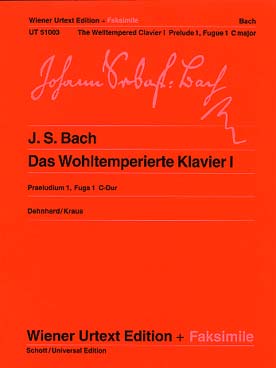 Illustration de Prélude et fugue N° 1 BWV 846 en do M du clavecin bien tempéré - éd. Wiener Urtext