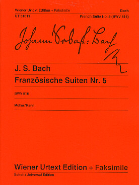 Illustration de Suite française N° 5 BWV 816 en sol M