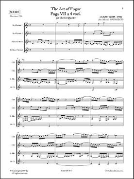 Illustration de L'Art de la fugue : fugue N° 7 (tr. Bourgeois)