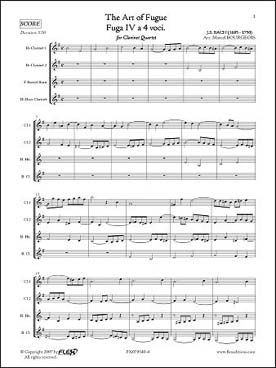 Illustration de L'Art de la fugue : fugue N° 4 (tr. Bourgeois)