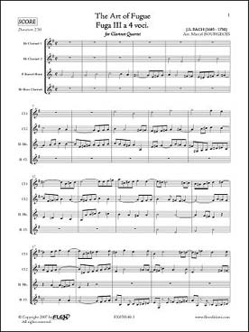 Illustration de L'Art de la fugue : fugue N° 3 (tr. Bourgeois)