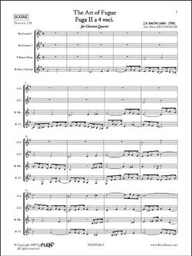 Illustration de L'Art de la fugue : fugue N° 2 (tr. Bourgeois)