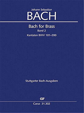 Illustration de Bach for brass : ensemble des parties de vents des œuvres de Bach - Vol. 2 : cantates II