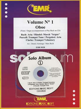 Illustration de SOLO ALBUM (tr. Armitage/Reift) avec accompagnement piano + CD play-along - Vol. 1 : Bach, Haendel, Purcell, Pergolèse, Clarke