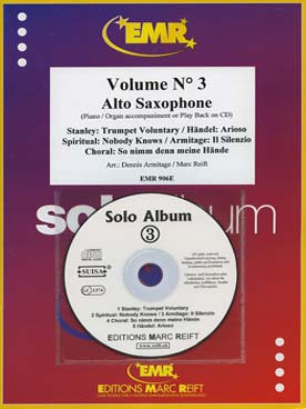 Illustration de SOLO ALBUM (tr. Armitage/Reift) avec accompagnement piano + CD play-along - Vol. 3 : Stanley, anonyme, Haendel