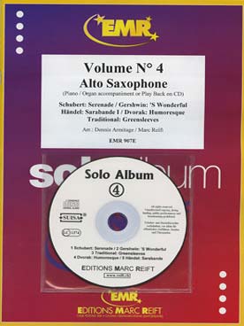 Illustration de SOLO ALBUM (tr. Armitage/Reift) avec accompagnement piano + CD play-along - Vol. 4 : Schubert, Gershwin, anonyme, Dvorak, Haendel