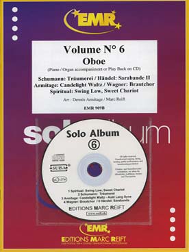 Illustration de SOLO ALBUM (tr. Armitage/Reift) avec accompagnement piano + CD play-along - Vol. 6 : Swing low sweet chariot,  SCHUMANN Träumerei, Candelight waltz...