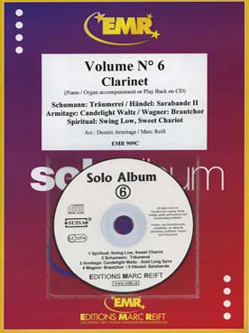Illustration de SOLO ALBUM (tr. Armitage/Reift) avec accompagnement piano + CD play-along - Vol. 6 : Swing low sweet chariot,  SCHUMANN Träumerei, Candelight waltz...