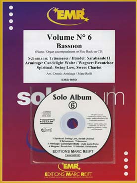 Illustration de SOLO ALBUM (tr. Armitage/Reift) avec accompagnement piano + CD play-along - Vol. 6 : Swing low sweet chariot,  SCHUMANN Träumerei, Candelight waltz...