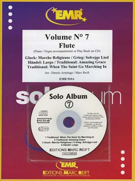 Illustration de SOLO ALBUM (tr. Armitage/Reift) avec accompagnement piano + CD play-along - Vol. 7 : When the saint, Amazing grace GLUCK Marche religieuse...