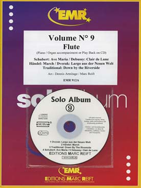 Illustration de SOLO ALBUM (tr. Armitage/Reift) avec accompagnement piano + CD play-along - Vol.  9 : HAENDEL Marche, Down by the riverside, DVORAK Largo...