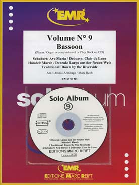 Illustration de SOLO ALBUM (tr. Armitage/Reift) avec accompagnement piano + CD play-along - Vol.  9 : HAENDEL Marche, Down by the riverside, DVORAK Largo...