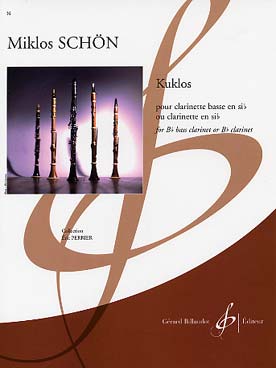 Illustration de Kuklos pour clarinette basse ou clarinette si b et piano