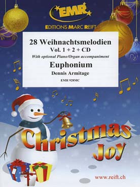 Illustration de 28 MÉLODIES DE NOËL avec CD play-along (tr. Armitage) - Vol. 1 et 2 réunis : euphonium