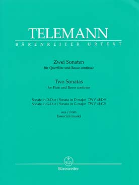 Illustration de 2 Sonates : TWV 41:D9 en ré M et TWV 41: G9 en sol M