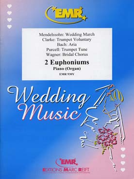 Illustration de WEDDING MUSIC : Bach, Clarke, Purcell, Mendelssohn, Wagner pour 2 euphoniums et et piano