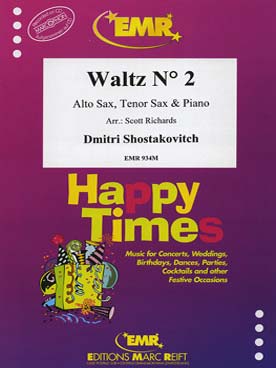 Illustration de Valse N° 2 de la suite de jazz N° 2 pour saxophone alto, saxophone ténor et piano