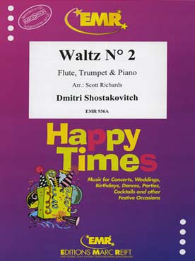 Illustration de Valse N° 2 de la suite de jazz N° 2 pour flûte, trompette et piano