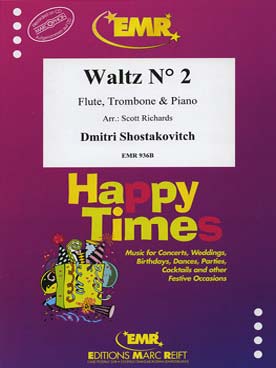 Illustration de Valse N° 2 de la suite de jazz N° 2 pour flûte, trombone et piano