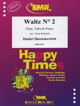 Illustration de Valse N° 2 de la suite de jazz N° 2 pour flûte, tuba et piano