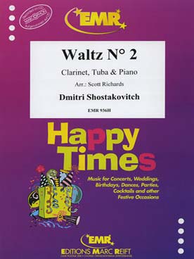Illustration de Valse N° 2 de la suite de jazz N° 2 pour clarinette, tuba et piano