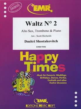Illustration de Valse N° 2 de la suite de jazz N° 2 pour saxophone alto, trombone et piano