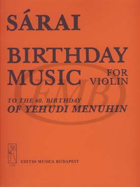 Illustration de Birthday music (To the Yehudi Menuhin's 60 birthday)